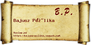 Bajusz Pólika névjegykártya